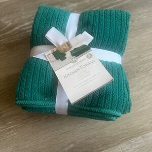 NWT Huntington Home Green Kitchen Towels - Set of 5